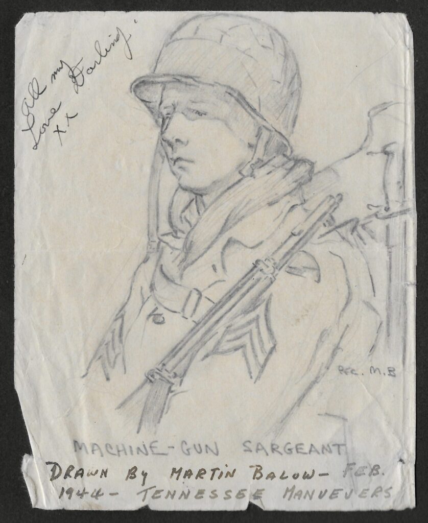 A drawing of Sgt. Robert Grant by his friend Martin Balow