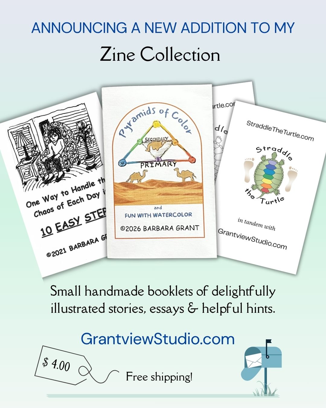 Announcing new zine: Pyramids of Color, fun with watercolor